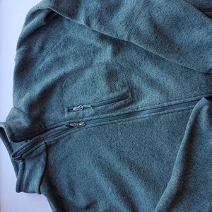 Avalanche Heathered Hunter Green Outdoor Full Zip Sweater Jacket, Size XL